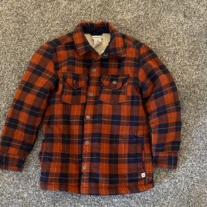 Tommy Bahama Boys fleece lined flannel Jacket size 10/12